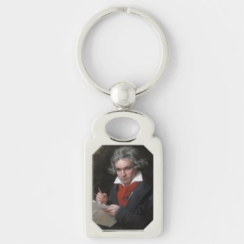 Ludwig Beethoven Symphony Classical Music Composer Keychain by Onshi_Designs at Zazzle