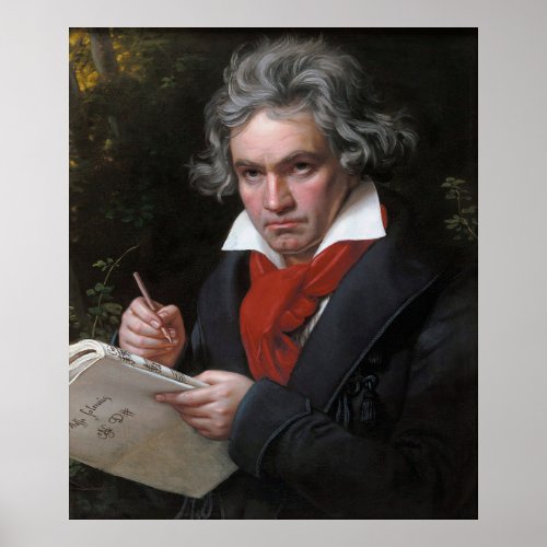 Ludwig Beethoven Symphony Classical Music Composer Poster