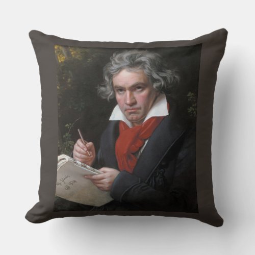 Ludwig Beethoven Symphony Classical Music Composer Throw Pillow
