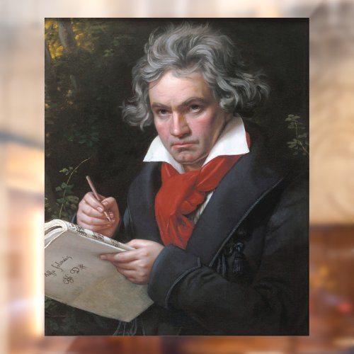 Ludwig Beethoven Symphony Classical Music Composer Window Cling