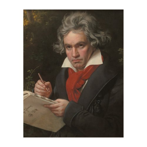 Ludwig Beethoven Symphony Classical Music Composer Wood Wall Art