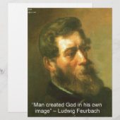 Ludwig Feurbach & Man Created God Quote (Front/Back)