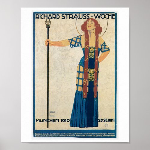 LUDWIG HOHLWEIN VINTAGE ADVERTISEMENT POSTER 1910