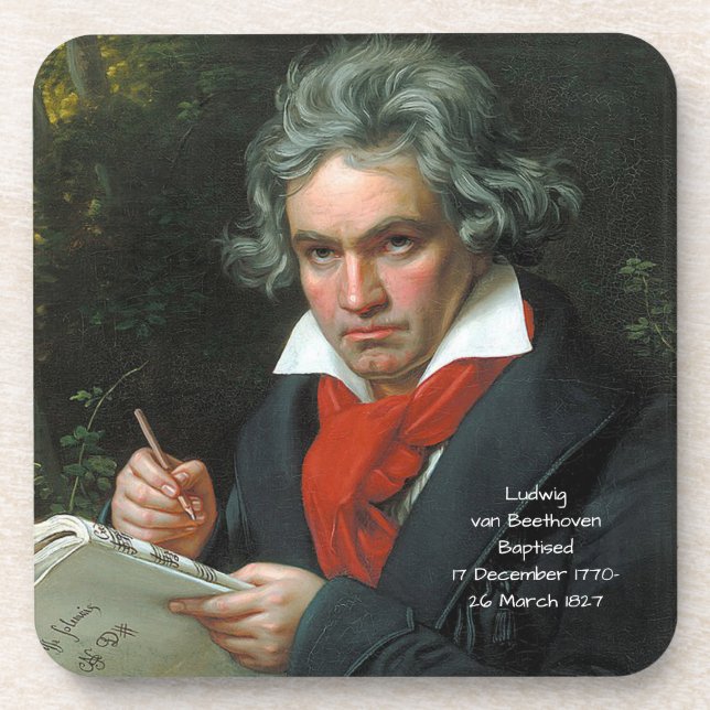 Ludwig van Beethoven, 1820 Beverage Coaster (Front)
