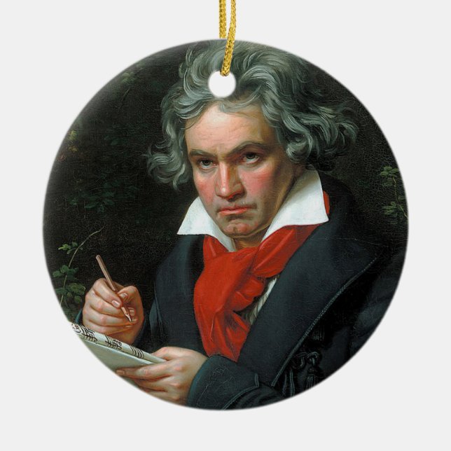 Ludwig van Beethoven, 1820 Ceramic Ornament (Front)