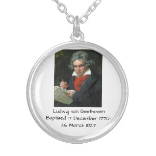 Ludwig van Beethoven, 1820 Silver Plated Necklace