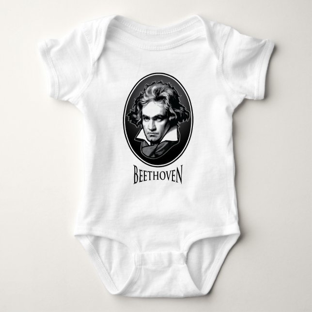 Ludwig van Beethoven Baby Bodysuit (Front)