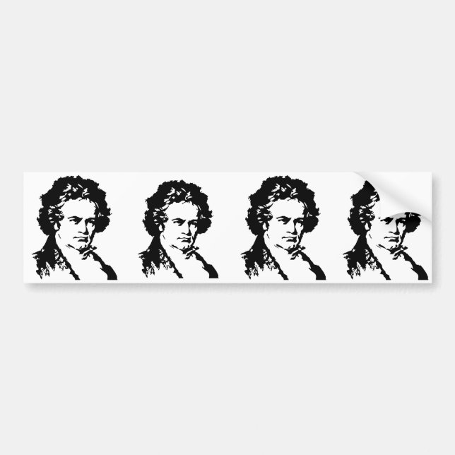 Ludwig van Beethoven Bumper Sticker (Front)