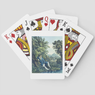 Ludwig van Beethoven by a River (coloured engravin Poker Cards