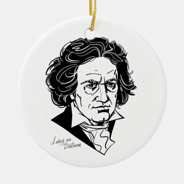 Ludwig van Beethoven Ceramic Ornament (Front)