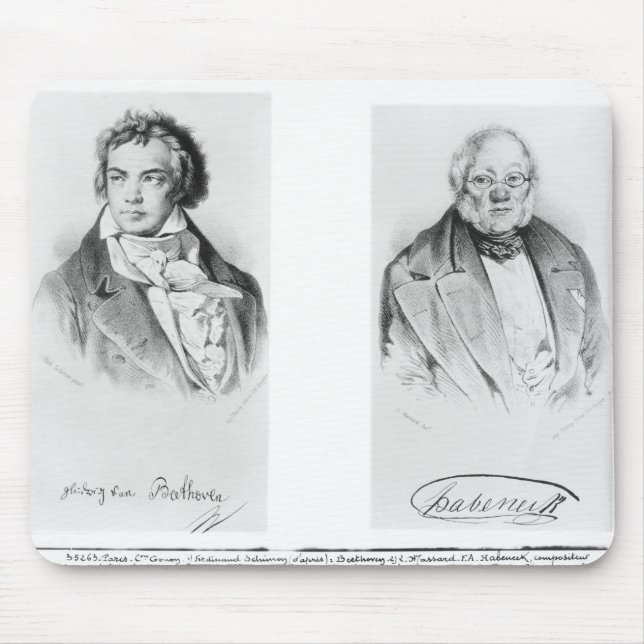 Ludwig van Beethoven & Francois-Antoine Habeneck Mouse Pad (Front)