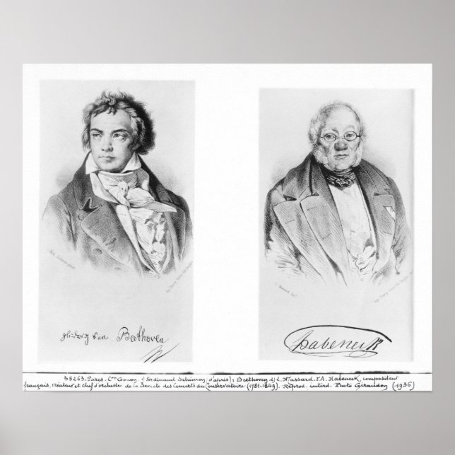 Ludwig van Beethoven & Francois-Antoine Habeneck Poster (Front)