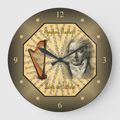Ludwig van Beethoven  GermanComposer Pianist  Large Clock