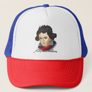 Ludwig van Beethoven im Cartoon Stil Trucker Hat