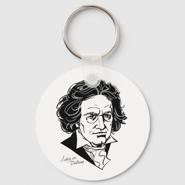 Ludwig van Beethoven Keychain (Front)