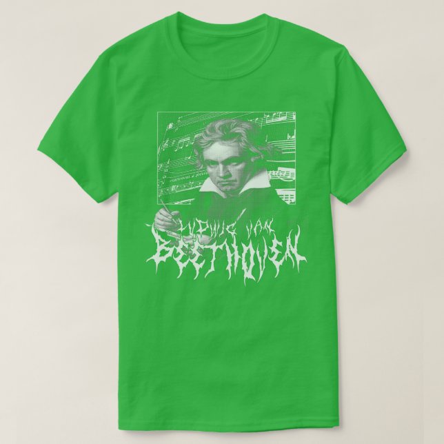 Ludwig Van Beethoven Metal T-Shirt (Design Front)
