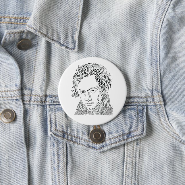 Ludwig Van Beethoven, Music Notes, Music Symbols Button (In Situ)