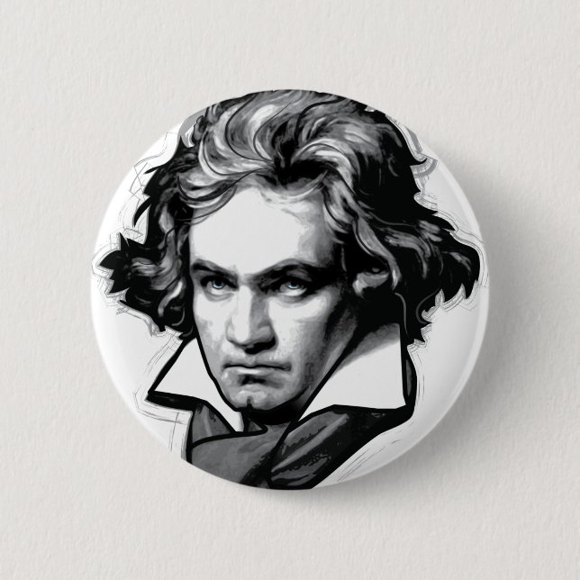Ludwig van Beethoven Pinback Button (Front)