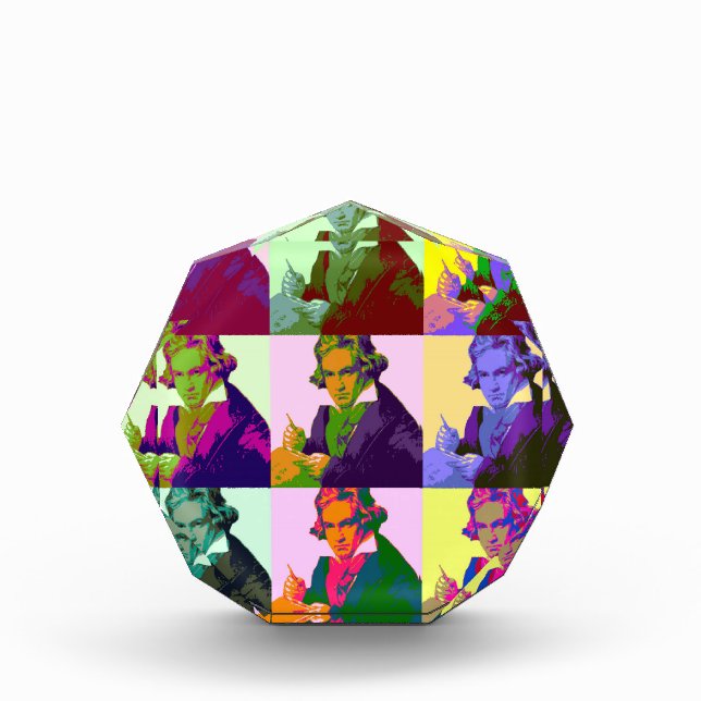 Ludwig Van Beethoven Pop Art Acrylic Award (Front)