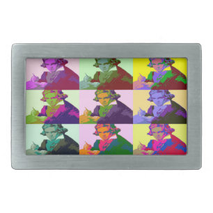 Ludwig Van Beethoven Pop Art Belt Buckle