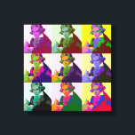 Ludwig Van Beethoven Pop Art Canvas Print<br><div class="desc">Beethoven(1770-1827) was a Classical and Romantic composer and pianist</div>
