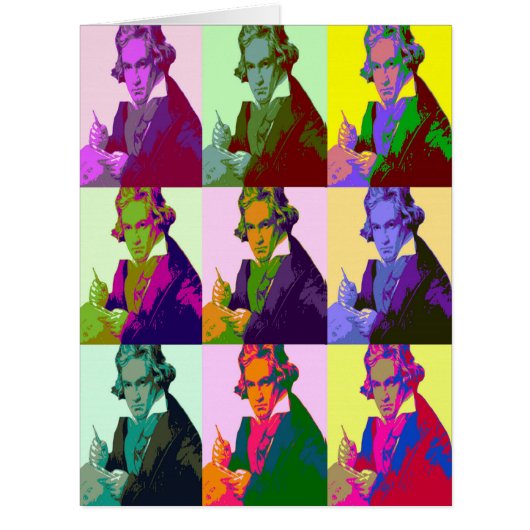 Ludwig Van Beethoven Pop Art Cards (Front)