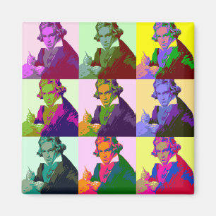 Ludwig Van Beethoven Pop Art Magnet