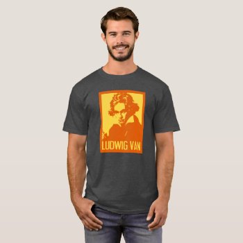 Ludwig Van Beethoven Pop Art Portrait T-shirt by OffRecord at Zazzle