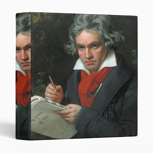 Ludwig van Beethoven Portrait 3 Ring Binder (Front/Spine)
