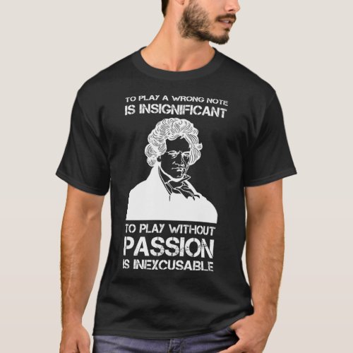 Ludwig van Beethoven Portrait Pianists Piano Playe T_Shirt