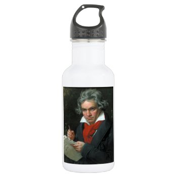 Ludwig Van Beethoven Portrait Water Bottle by masterpiece_museum at Zazzle