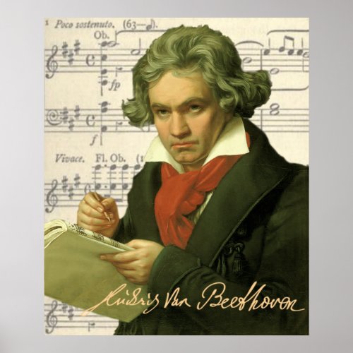 Ludwig Van Beethoven Poster