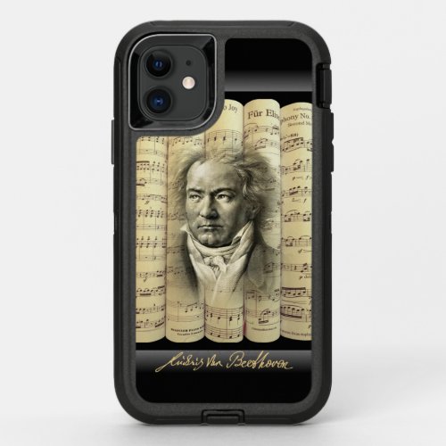 Ludwig van BeethovenRolled Classical Sheet Music OtterBox Defender iPhone 11 Case
