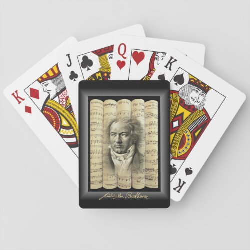 Ludwig van BeethovenRolled Classical Sheet Music Playing Cards