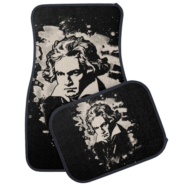 Ludwig Van Beethoven Tribute (white) Car Mat (Set)