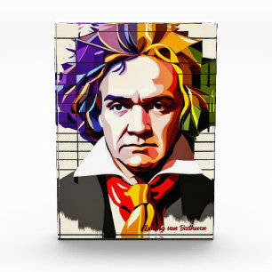 Ludwig van Beethoven Vibrant Unique Photo Block