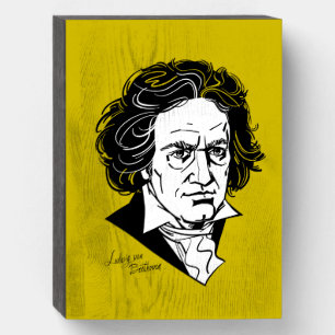Ludwig van Beethoven Wooden Box Sign