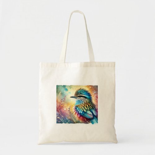 Luetiga Bird in Watercolor 070724AREF101 _ Waterco Tote Bag