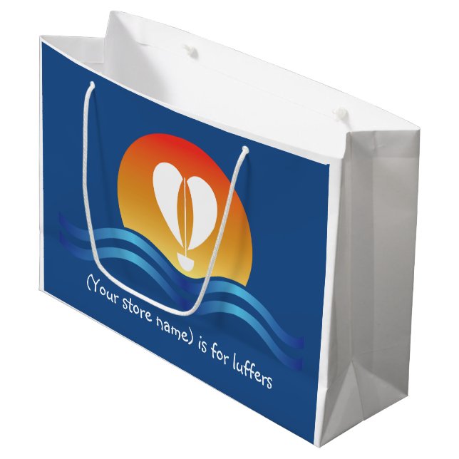 Luffers Sunset_heart-shaped sails_Personalized Large Gift Bag (Front Angled)