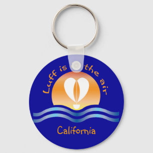 Luffers Sunset_Luff is in the air California Keychain