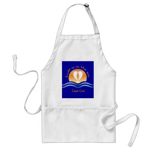Luffers Sunset_Luff is in the air Cape Cod Adult Apron