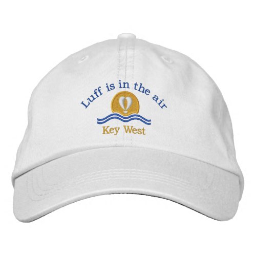 Luffers Sunset_Luff is in the air Key West Embroidered Baseball Hat