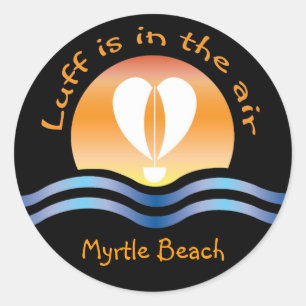Luffers Sunset_Luff is in the air Myrtle Beach Classic Round Sticker