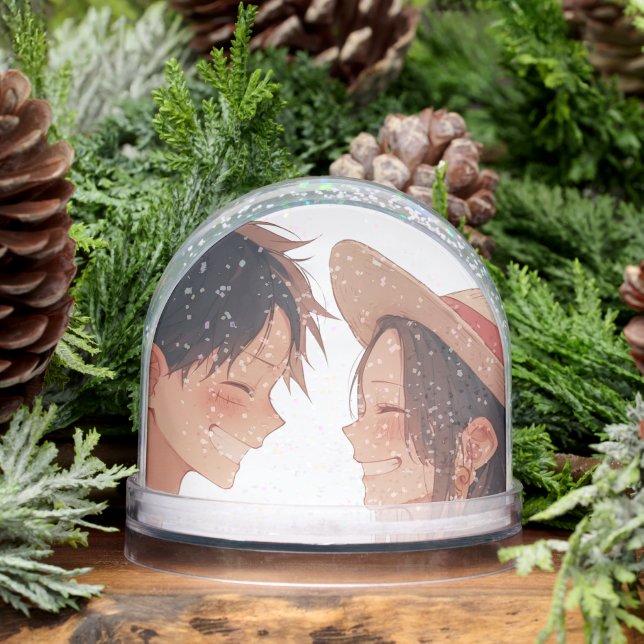 Luffy & Boa Hancock Anime Snow Globe (Winter)