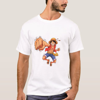 Luffy Character - Unisex T Shirt (White W Design)