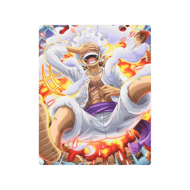Luffy Gear 5 Joy Boy Awakening Metal Print (Front)