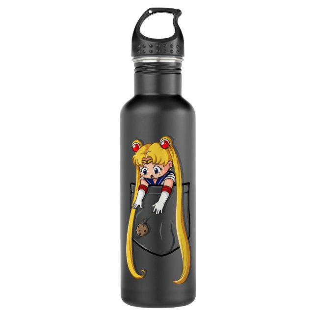 Luffy One Piece Classic Stainless Steel Water Bottle (Front)
