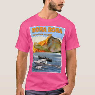 Lufthansa Airlines  Vintage Fly To Bora Bora Trave T-Shirt