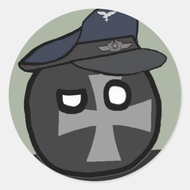 LuftwaffeBall - polandball Classic Round Sticker (Front)