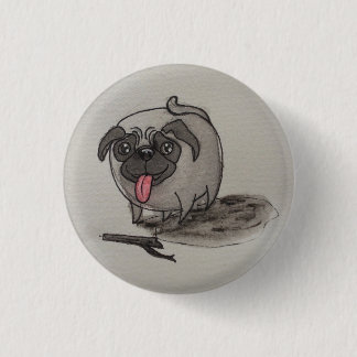 Lug the Pug Badge Button